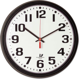 Chicago Lighthouse Bold Quartz Contract Clock, 13-3/4", Black