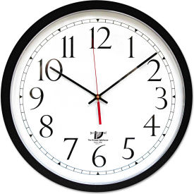 Chicago Lighthouse SelfSet Wall Clock, 14-1/2", Black