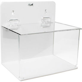 Large Lab Supply Box with Lid, 9"W x 6"D x 9"H, White/Clear