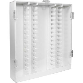 White PVC HPLC Column Storage Cabinet with Clear Acrylic Doors