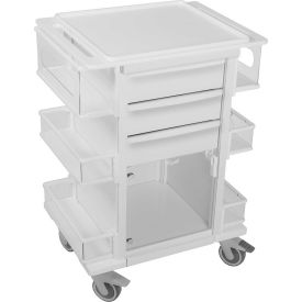 Element 01 All Purpose Healthcare Cart, 24"W x 19"D x 36"H, White