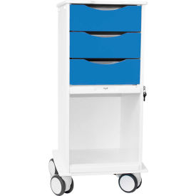 Core SP Space Saving Lab Cart, 15"W x 19"D x 35"H, Global Blue