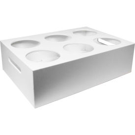 1L Dissolution Vessel Carrier and Holder, 17"W x 12"D x 5"H, White