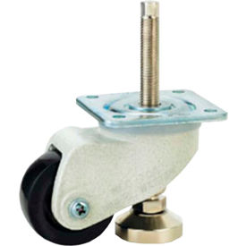 Caster and Leveler in One Unit - 770 Lb. Capacity - Plate Mounted