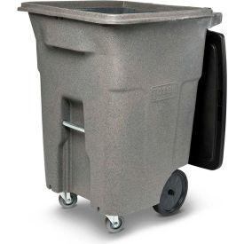 Heavy Duty Two-Wheel Trash Cart w/Casters, 96 Gallon Graystone - ACC96-01GST