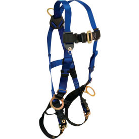 7018 Contractor 3-D Full Body Harness, 3 D-rings, Back and Side, Size UniFit