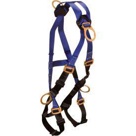 7019B Contractor Climbing Cross-over Harness, 4 D-rings, Size UniFit