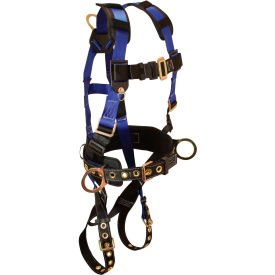 FallTech 7073SM Foreman 3-D Full Body Harness, 3 D-rings, Size SM/M