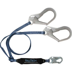 6' Shock Absorbing Lanyard, Y-leg, with 1 Snap & 2 Rebar Hooks