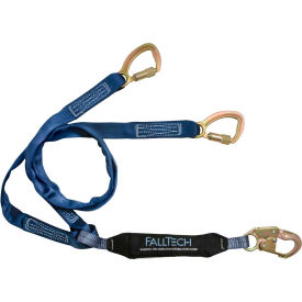 8241Y WrapTech 6' Shock Absorbing Lanyard, with 1 Snap Hook and 2 Carabiners