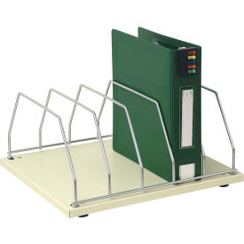 Table Top Storage Rack, 5 Binder Capacity, Beige