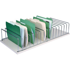 Table Top Storage Rack, 16 Binder Capacity, Beige