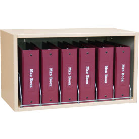 Cubbie File Storage Rack, 6 Binder Capacity, Beige