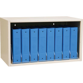 Cubbie File Storage Rack, 8 Binder Capacity, Beige