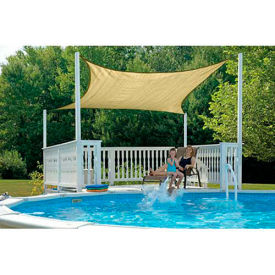 Sun Shade Sail, Square 16 ft. x 16 ft. Sand