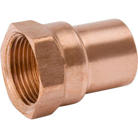 1/2 In. X 1/4 In. Wrot Copper Female Adapter - Copper X FPT