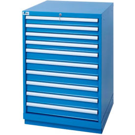 10 Drawer Standard Width Cabinet - Bright Blue, Individual Lock