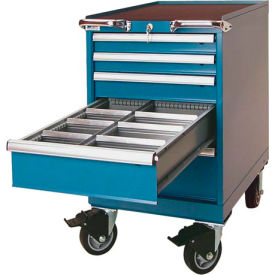 5 Drawer 22-3/16"W Mobile Cabinet - Classic Blue