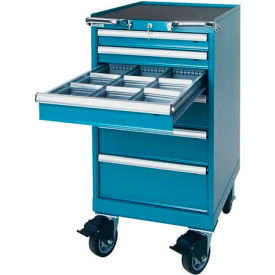 6 Drawer 22-3/16"W Mobile Cabinet - Classic Blue