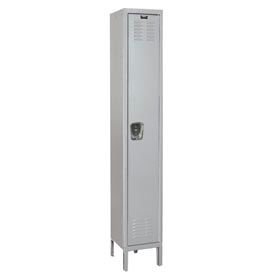 1-Tier 1 Door Antimicrobial Locker, 15"W x 18"D x 78"H, Gray, Assembled