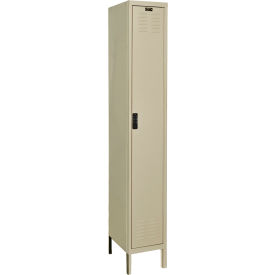 1-Tier 1 Door Electronic Access Locker, 12"W x 18"D x 78"H, Tan, Assembled