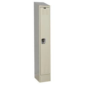 1-Tier 1 Door Locker, 12"W x 15"D x 84"H, Tan, Assembled