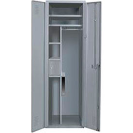 Emergency Response All-Welded Equipment Locker, 24"W x 24"D x 72"H, Gray, Assembled