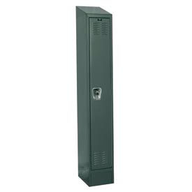 Ready-Built II 1-Tier 1 Door Locker, 12"W x 15"D x 84"H, Dark Gray, Assembled