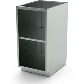 Stainless Steel Base Cabinet, Open, 1 Shelf, 18"W x 21"D x 36"H