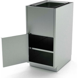 Stainless Steel Base Cabinet, 1 Hinged Door, 1 Shelf, 1 Sink Bowl, 18"W x 21"D x 36"H