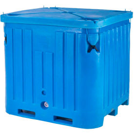 Polar Insulated Box with Lid, 48"L x 43"W x 47"H, 2100 lb. Capacity, Blue
