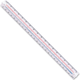 Plastic Engineers Triangular Scales,12", White