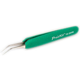 Tweezer, ESD-Safe, Soft-Grip, Fine Tip Curved