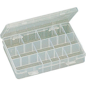 24 Adjustable Plastic Compartment Box with Dividers 8"L x 5-1/4"W 1-1/2"H