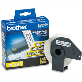 Die-Cut File Folder Labels, .66" x 3.4", White, 300/Roll