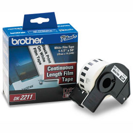Continuous Film Label Tape, 1.1" x 50ft Roll, White