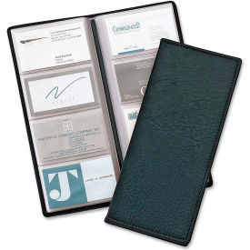 Sewn Vinyl 96 Card File, Black