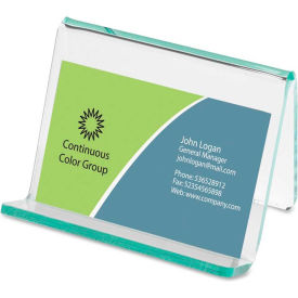 Acrylic Transparent Green Edge Business Card Holder