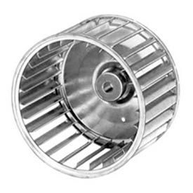 Galvanized Steel Blower Wheel, CW Rotation, 9-31/32" Dia., 1/2" Bore, 4"W