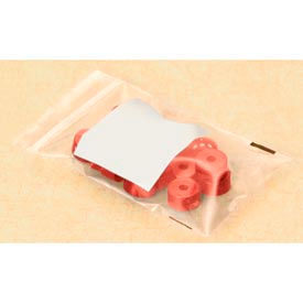 Reclosable Poly Bags W/ Write On Label, 12"W x 15"L, 4 Mil, Clear, 500/Pack