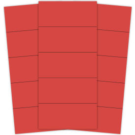 Magnetic Red Strips 2" X 7/8", 25 Per Pack