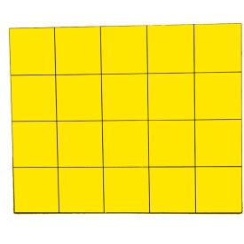 3/4" Yellow Magnetic Squares 20/Pk