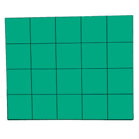 3/4" Green Magnetic Squares 20/Pk