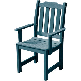 Synthetic Wood Dining Chair With Arms, Nantucket Blue