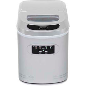 Whynter Ice Maker, Compact, Portable, Metallic Silver, Makes 27 Lbs. Per Day