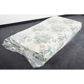 Mattress Bags, Fits Full Size, 54"W x 8"D x 90"L, 1.5 Mil, Clear, 100/Roll