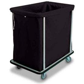 Laundry Cart, Heavy Duty Cloth, 38-1/2"L x 23-1/2"W x 38"H, 12 Bushel, Black
