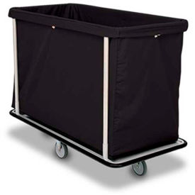 Laundry Cart HD Cloth 48-1/2"L x 23-1/2"W x 39"H, 15 Bushel, Black