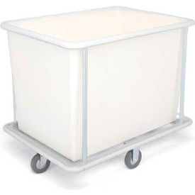 Laundry Cart 1181-SH-OO-WH Poly Tub 44"L x 32"W x 36"H, 16 Bushel, Gray