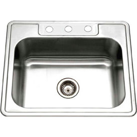 Stainless Steel Single Bowl Drop-In, 3-Hole Kitchen Sink